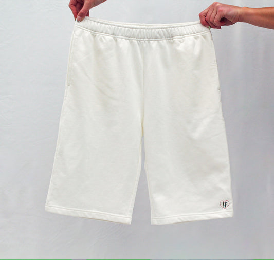 White Sweat Shorts (12in inseam)