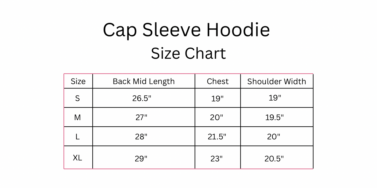 PREORDER - Pink Cap Sleeve Hoodie