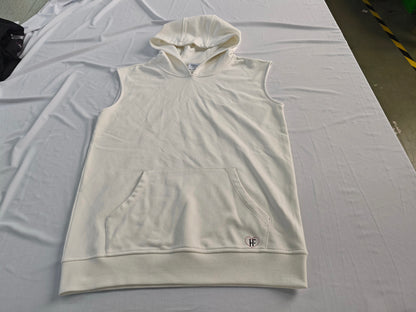 White Cap Sleeve Hoodie
