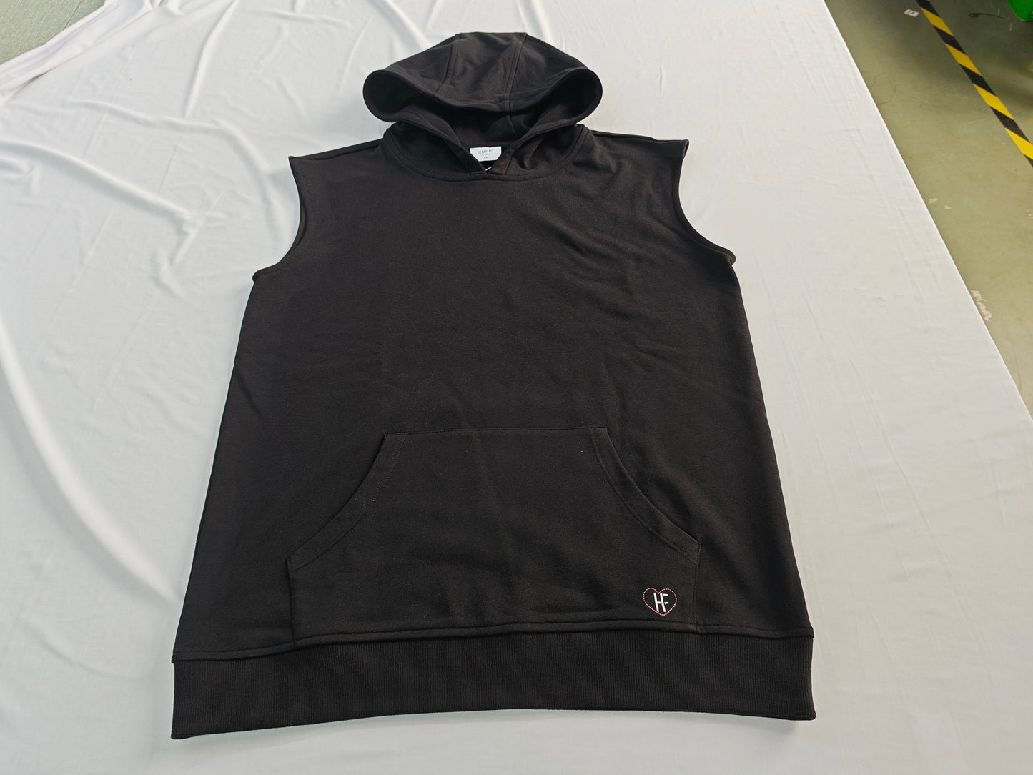 Black Cap Sleeve Hoodie