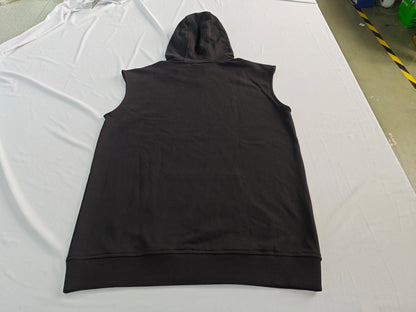 Black Cap Sleeve Hoodie