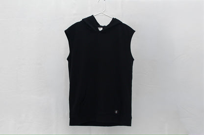 Black Cap Sleeve Hoodie