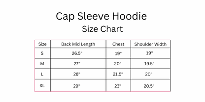 PREORDER - Pink Cap Sleeve Hoodie